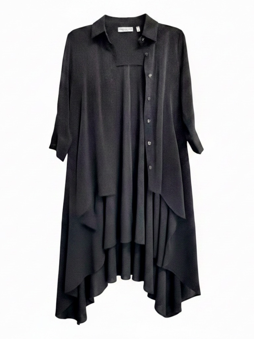 Elegant Black Maxi Dress with Pleated Back - Picture 11 of 12